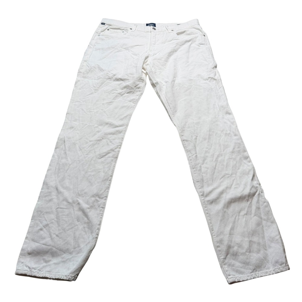 CITIZENS OF HUMANITY The Gage Pants White Cotton Linen Men's Size 34 Preppy